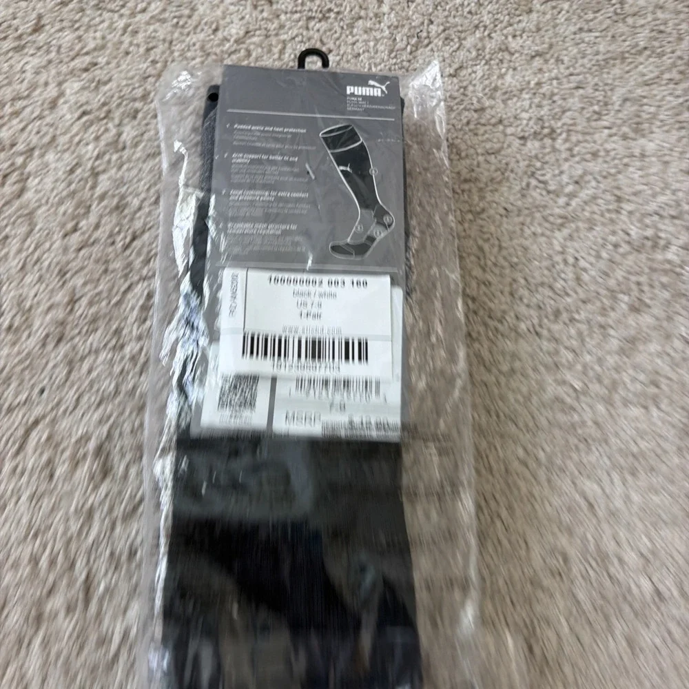 Puma Football Team Liga Knee High Soccer Socks Black Size 3 Or Large (7-9)